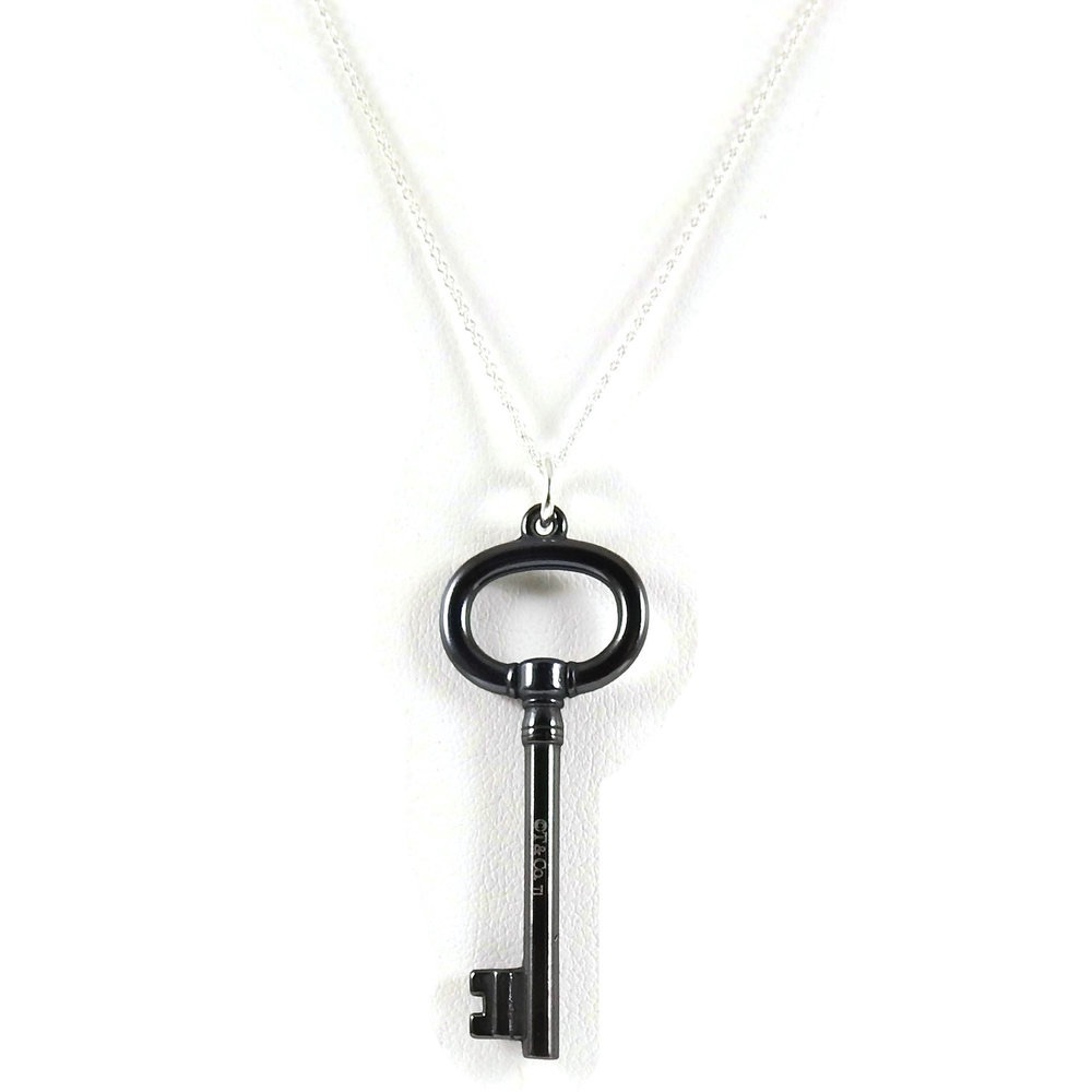 Tiffany & Co. Sterling Silver Black Titanium Key